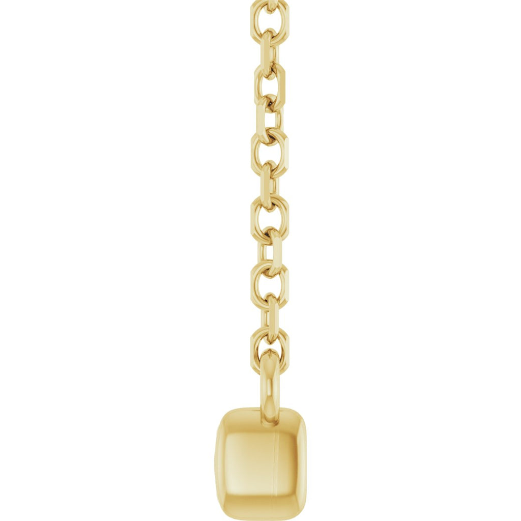 1/2 CTW Natural Diamond French-Set Bar Necklace in 14k yellow gold