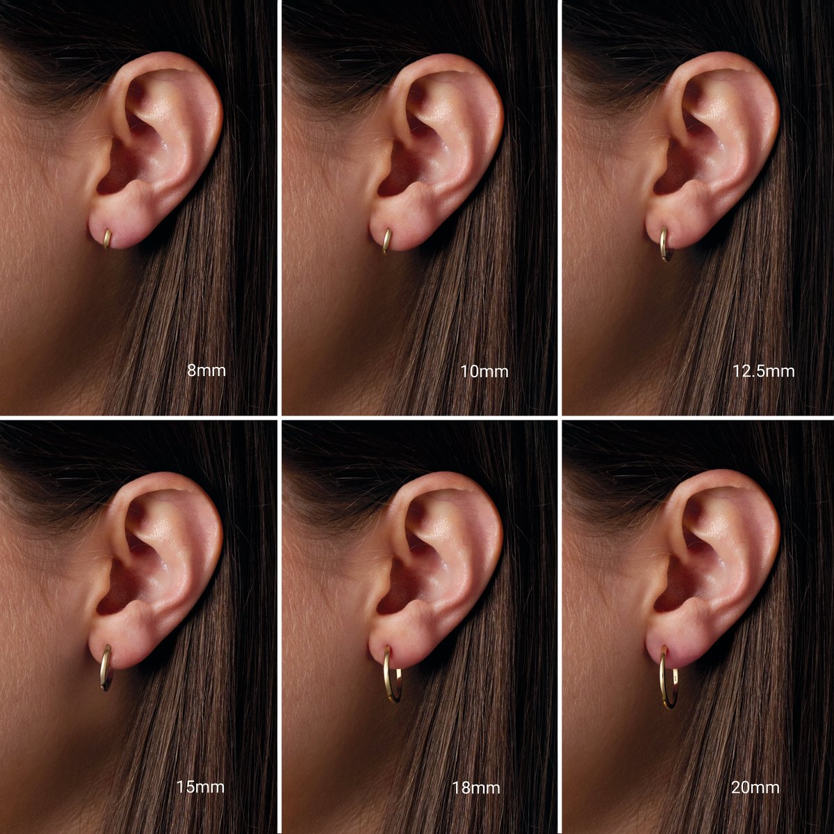 Hinged 10 mm Hoop Earrings in 14k rose gold