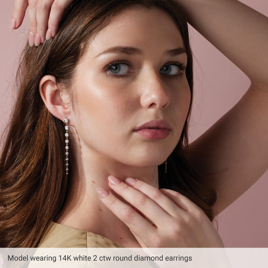 2 CTW Lab-Grown Diamond Earrings