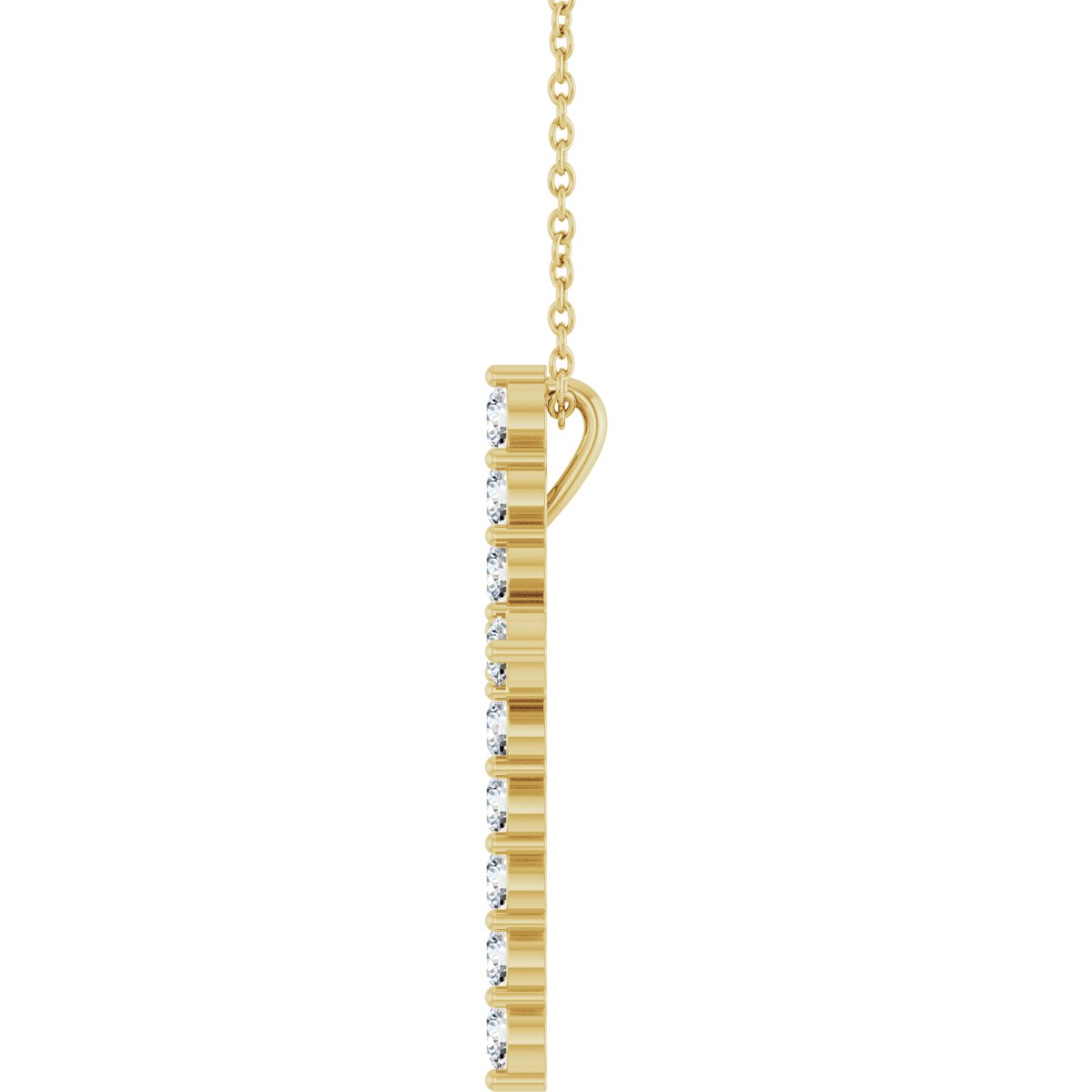 3/4 CTW Natural Diamond Cross Necklace in 14k yellow gold