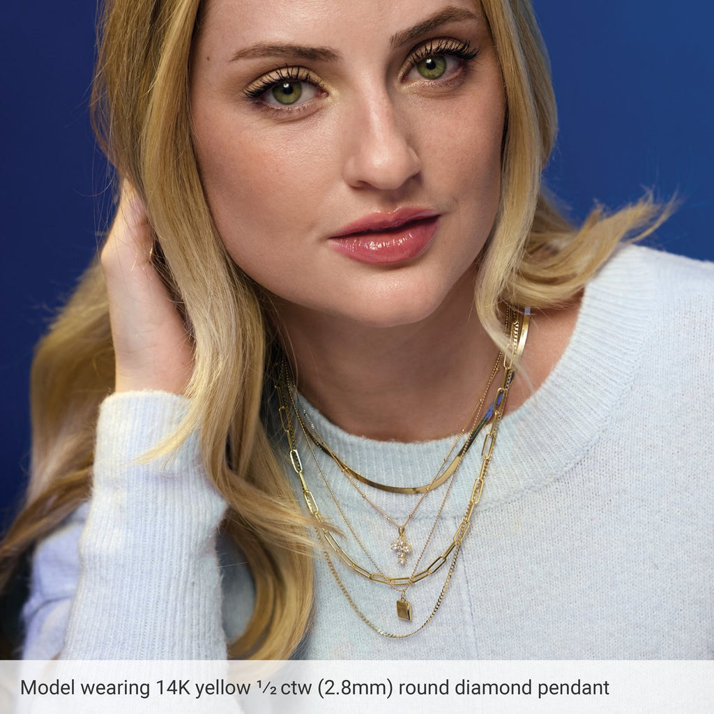 1 3/4 CTW Natural Diamond Cross Necklace