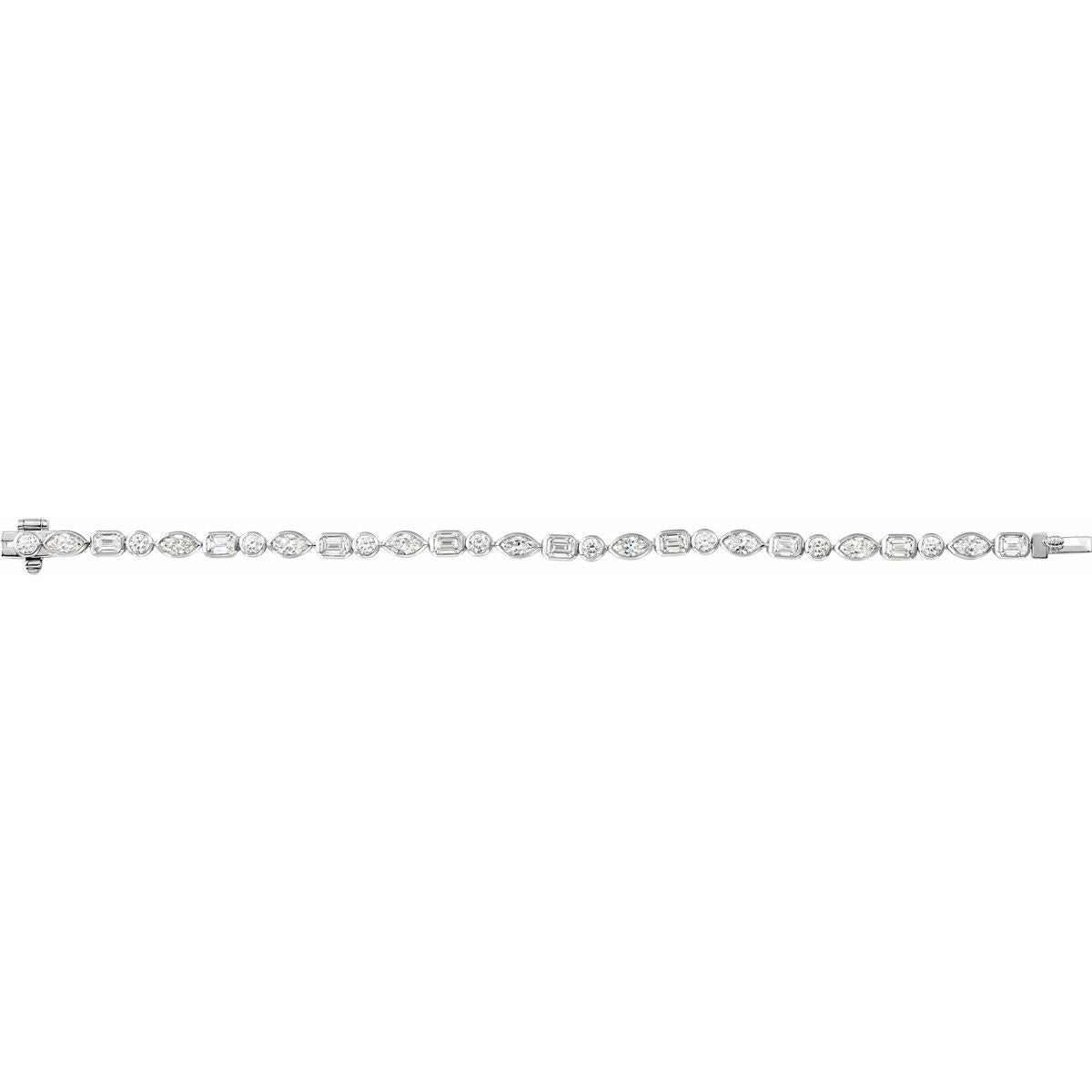 7 1/8 CTW Lab-Grown Diamond Line Bracelet in 14k white gold
