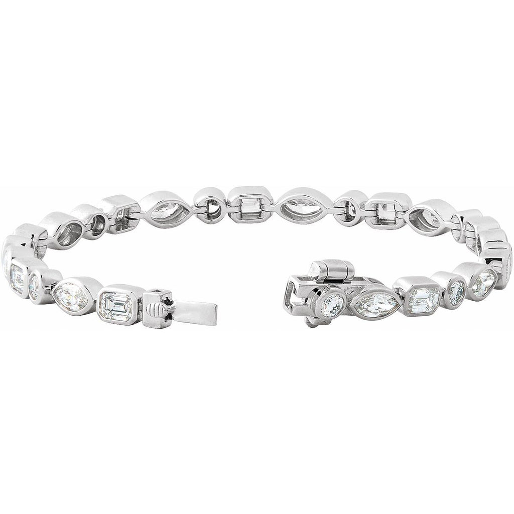 7 1/8 CTW Lab-Grown Diamond Line Bracelet in 14k white gold