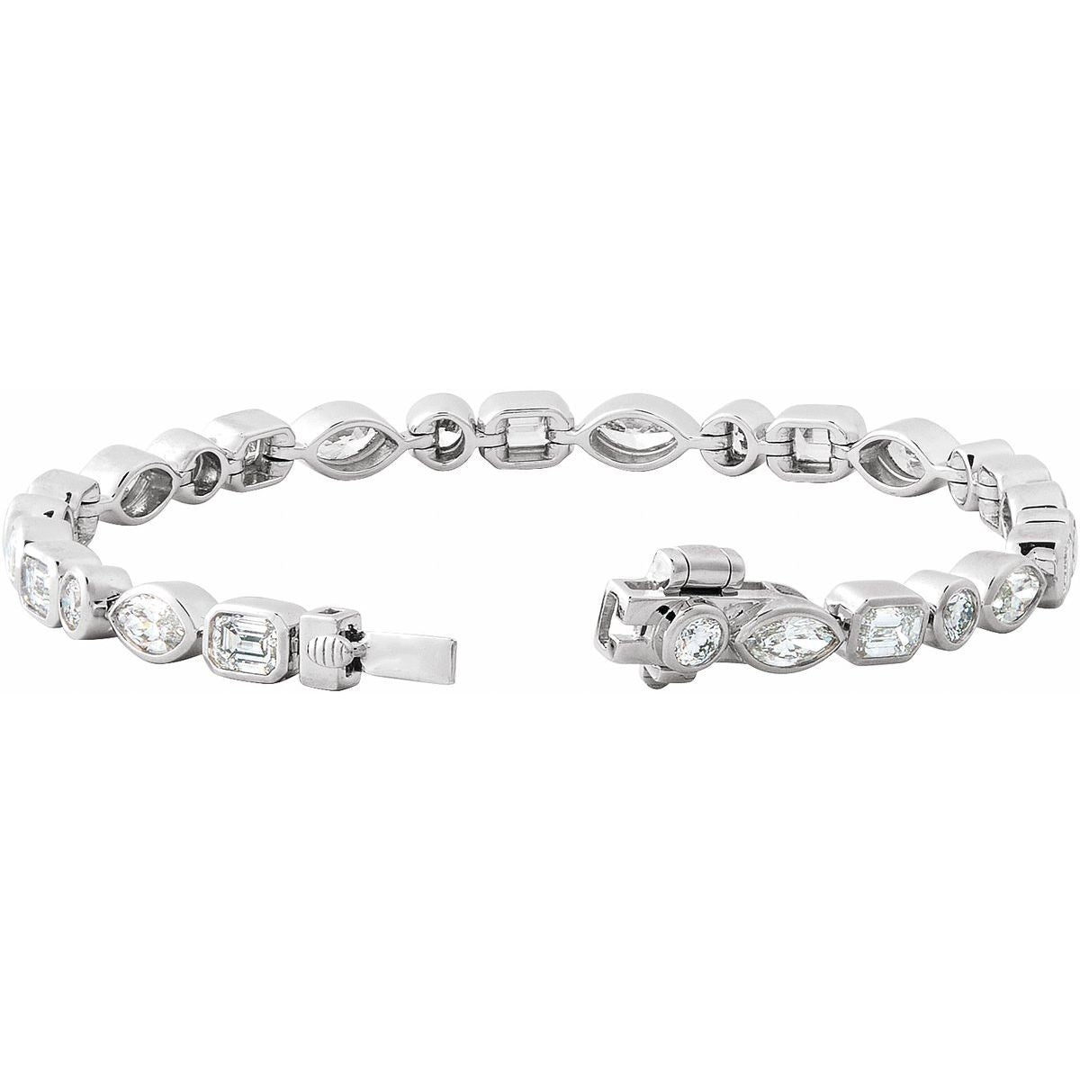 7 1/8 CTW Lab-Grown Diamond Line Bracelet in 14k white gold