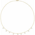 Cultured White Freshwater Pearl Necklace in 14k yellow gold