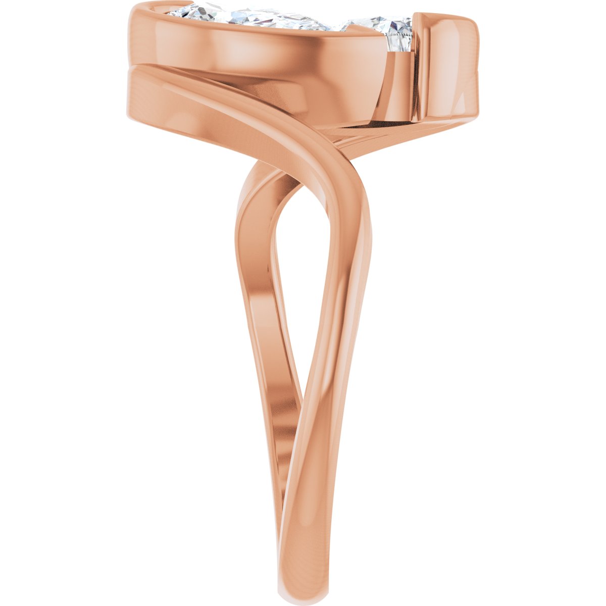 1 1/2 CTW Lab-Grown Diamond Two-Stone Engagement Ring in 14k rose gold