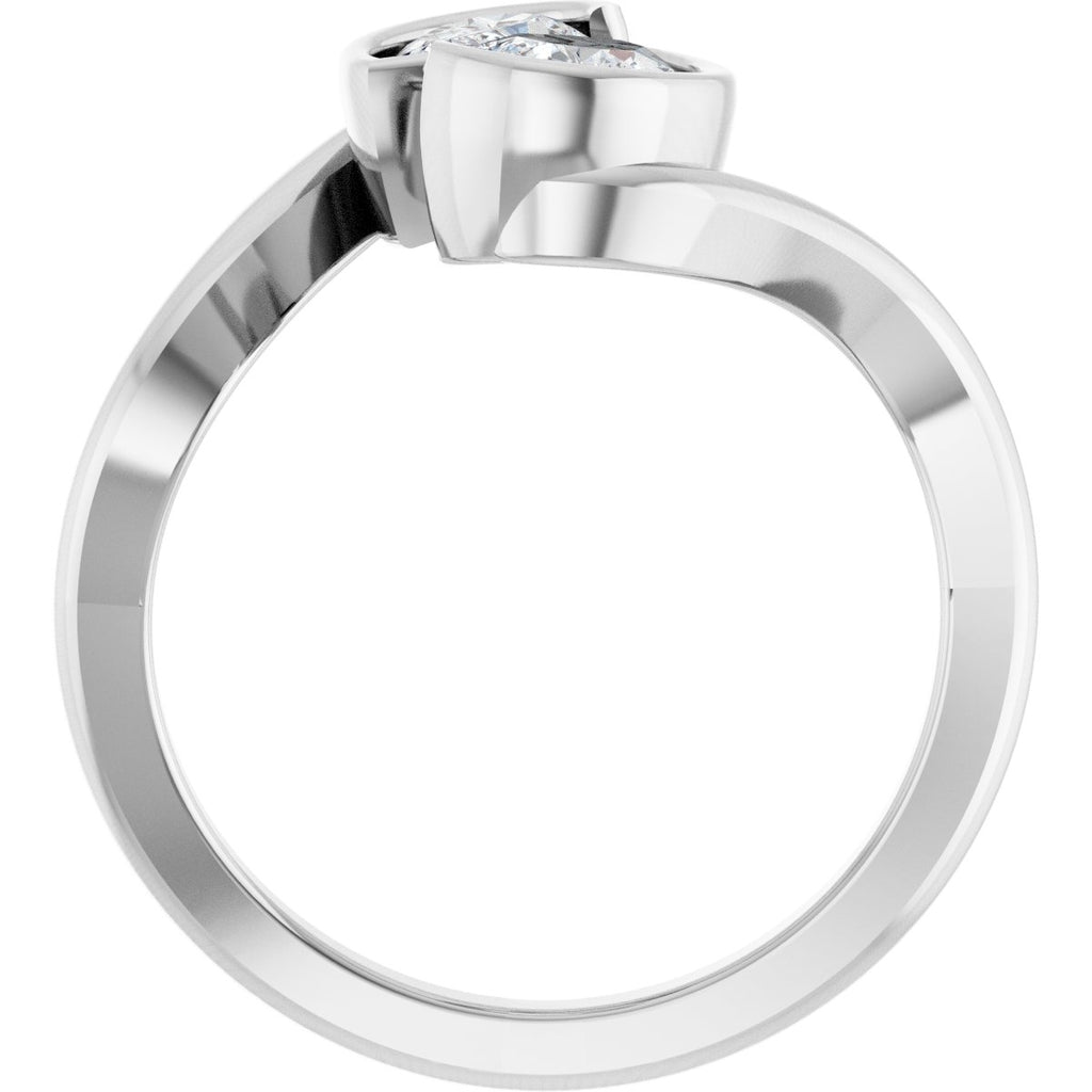 1 1/2 CTW Lab-Grown Diamond Two-Stone Engagement Ring in 14k white gold
