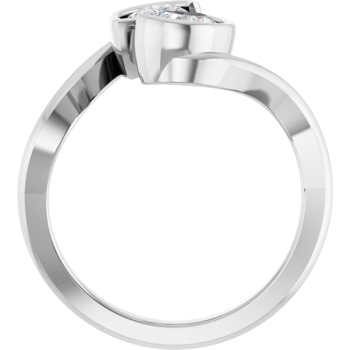 1 1/2 CTW Lab-Grown Diamond Two-Stone Engagement Ring in 14k white gold