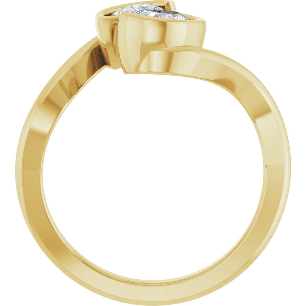 1 1/2 CTW Lab-Grown Diamond Two-Stone Engagement Ring in 14k yellow gold