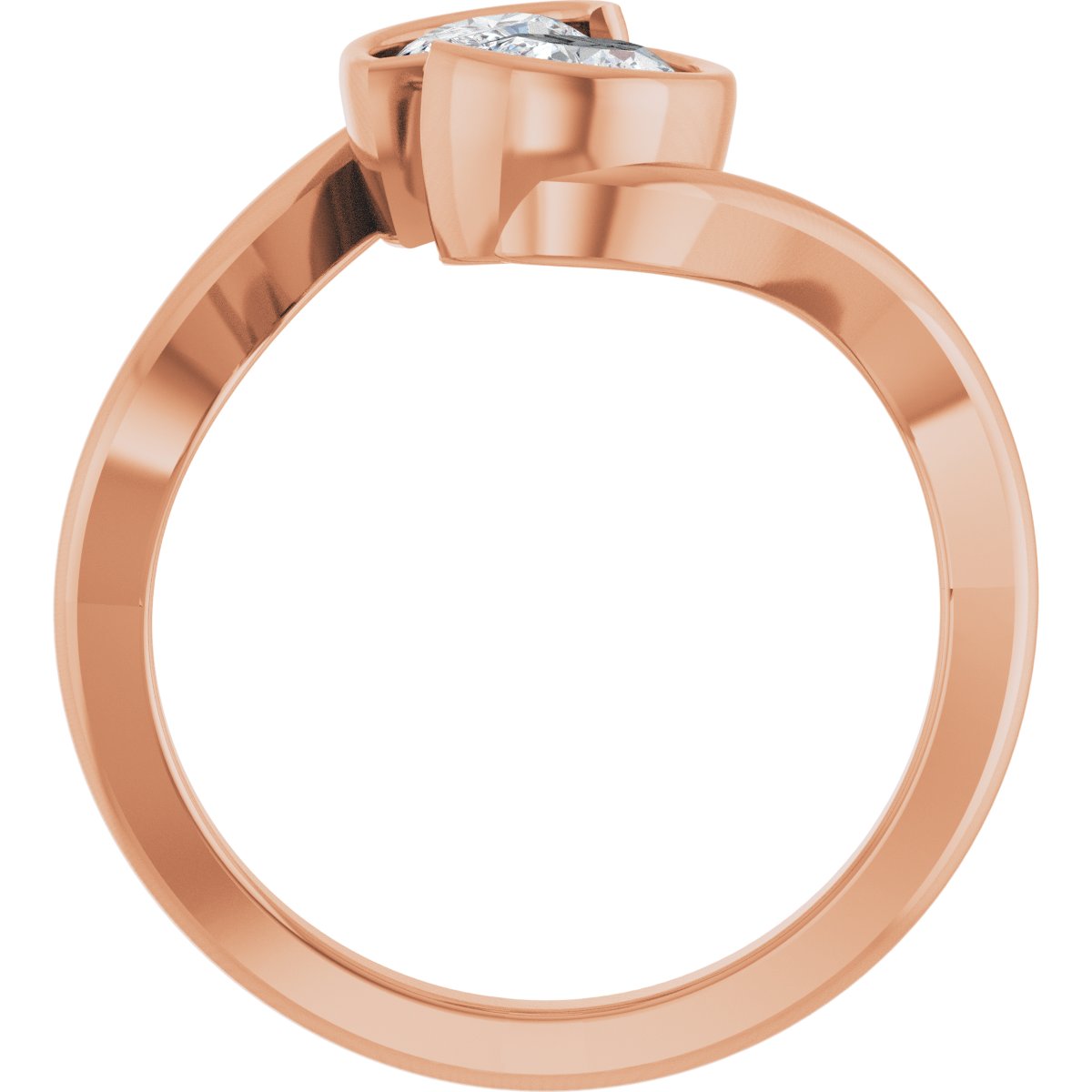 1 1/2 CTW Lab-Grown Diamond Two-Stone Engagement Ring in 14k rose gold