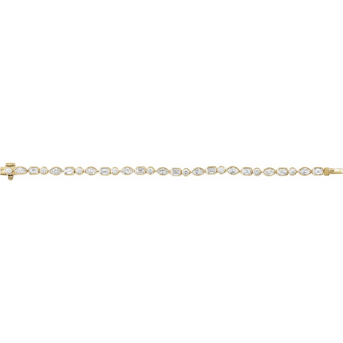 7 1/8 CTW Lab-Grown Diamond Line Bracelet in 14k yellow gold