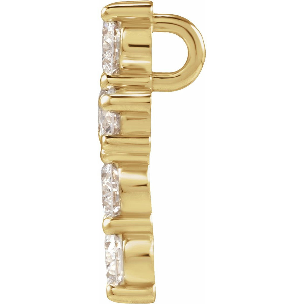 9/10 CTW Lab-Grown Diamond Pendant in 14k yellow gold