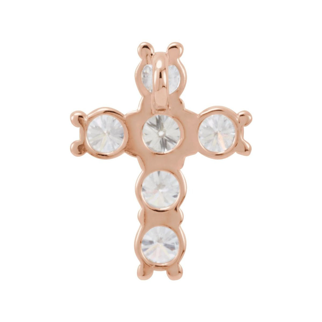 9/10 CTW Lab-Grown Diamond Pendant in 14k rose gold