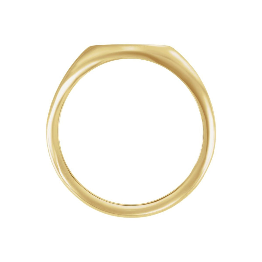 10x7 mm Oval Signet Ring in 14k yellow gold
