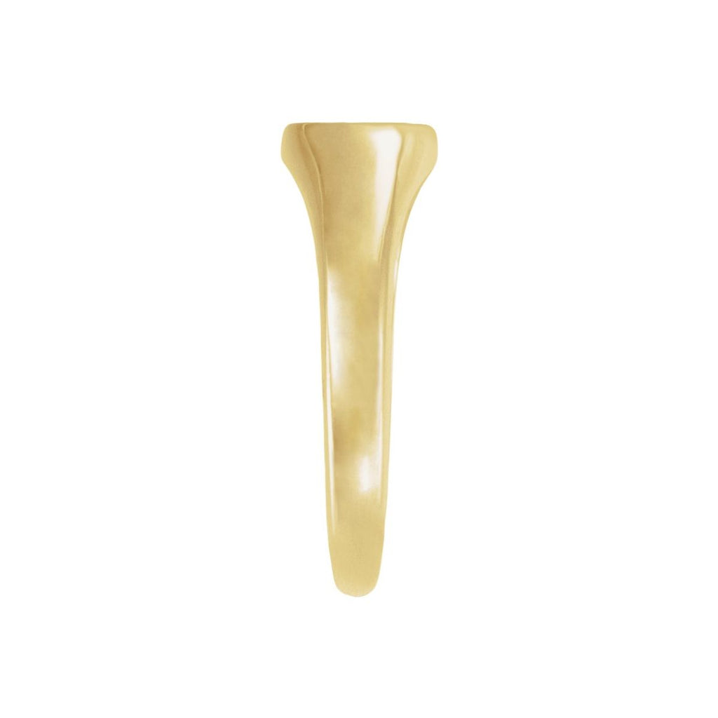 10x7 mm Oval Signet Ring in 14k yellow gold