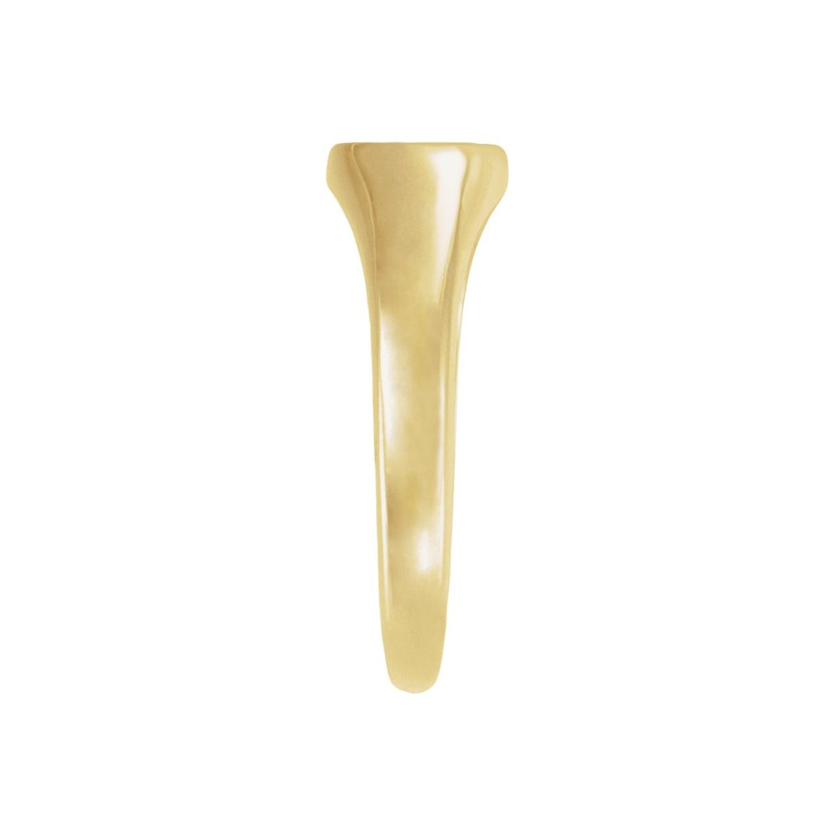 10x7 mm Oval Signet Ring in 14k yellow gold