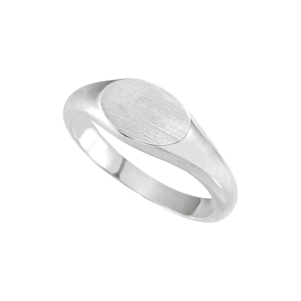 10x7 mm Oval Signet Ring