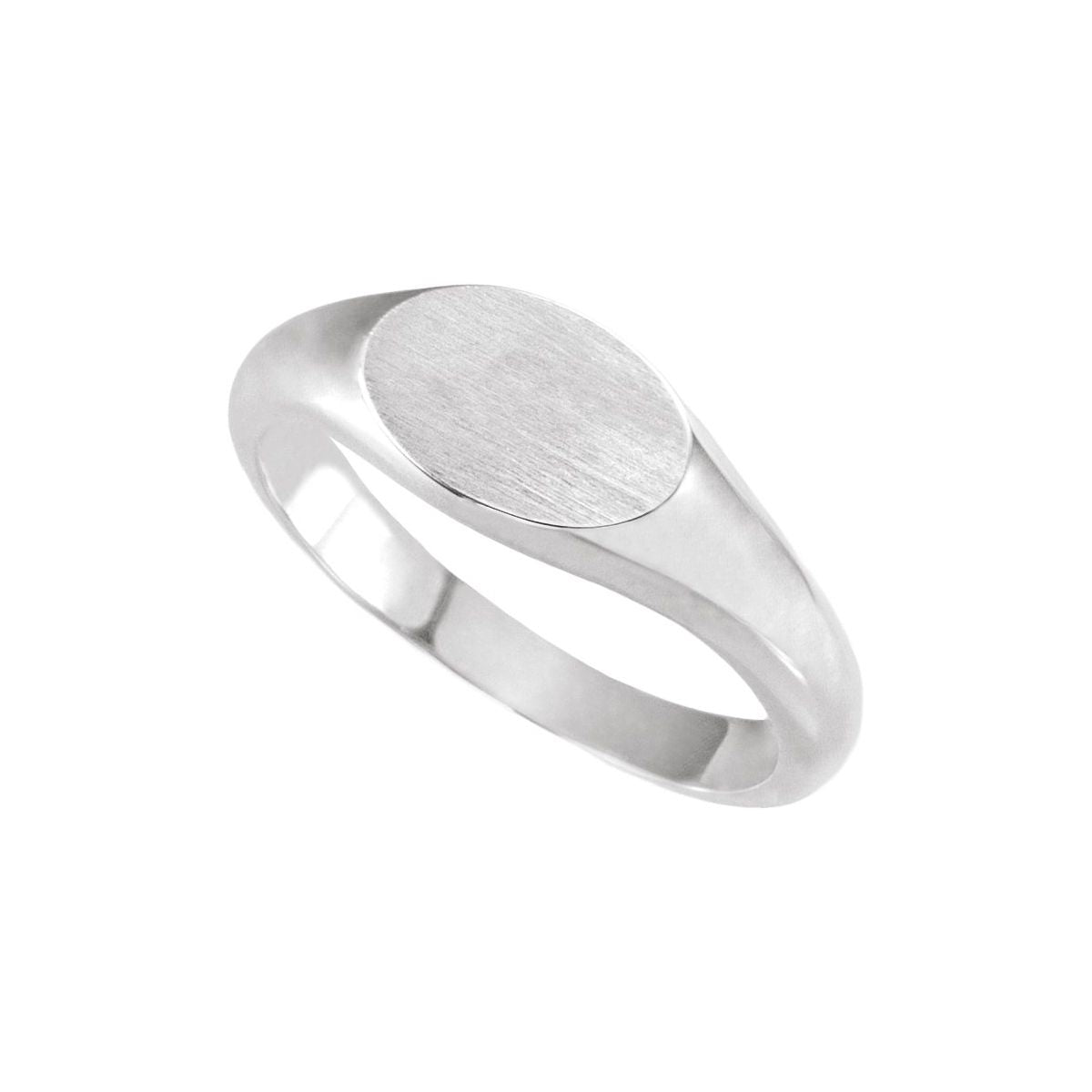 10x7 mm Oval Signet Ring