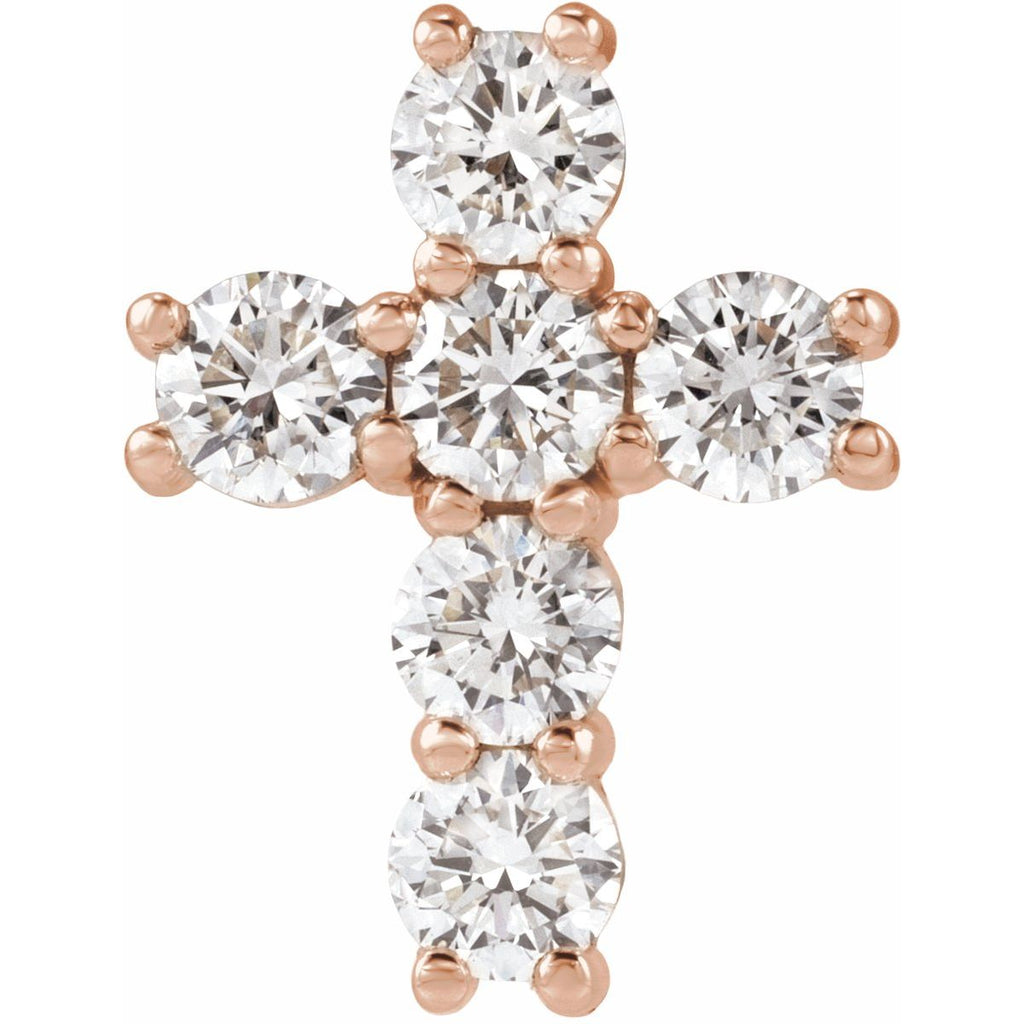 9/10 CTW Lab-Grown Diamond Pendant in 14k rose gold