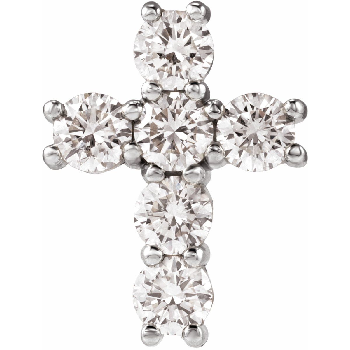 9/10 CTW Lab-Grown Diamond Pendant in 14k white gold