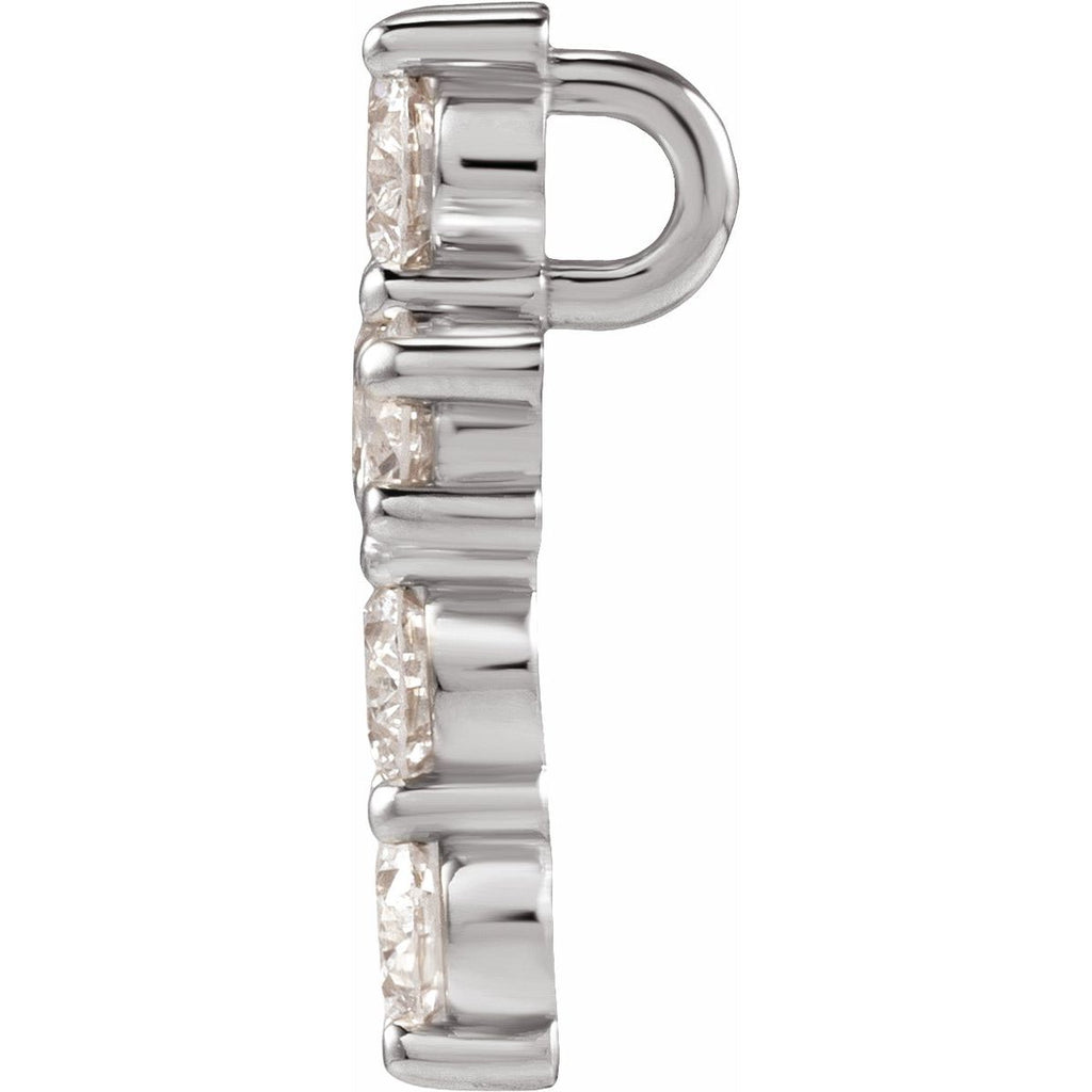 9/10 CTW Lab-Grown Diamond Pendant in 14k white gold