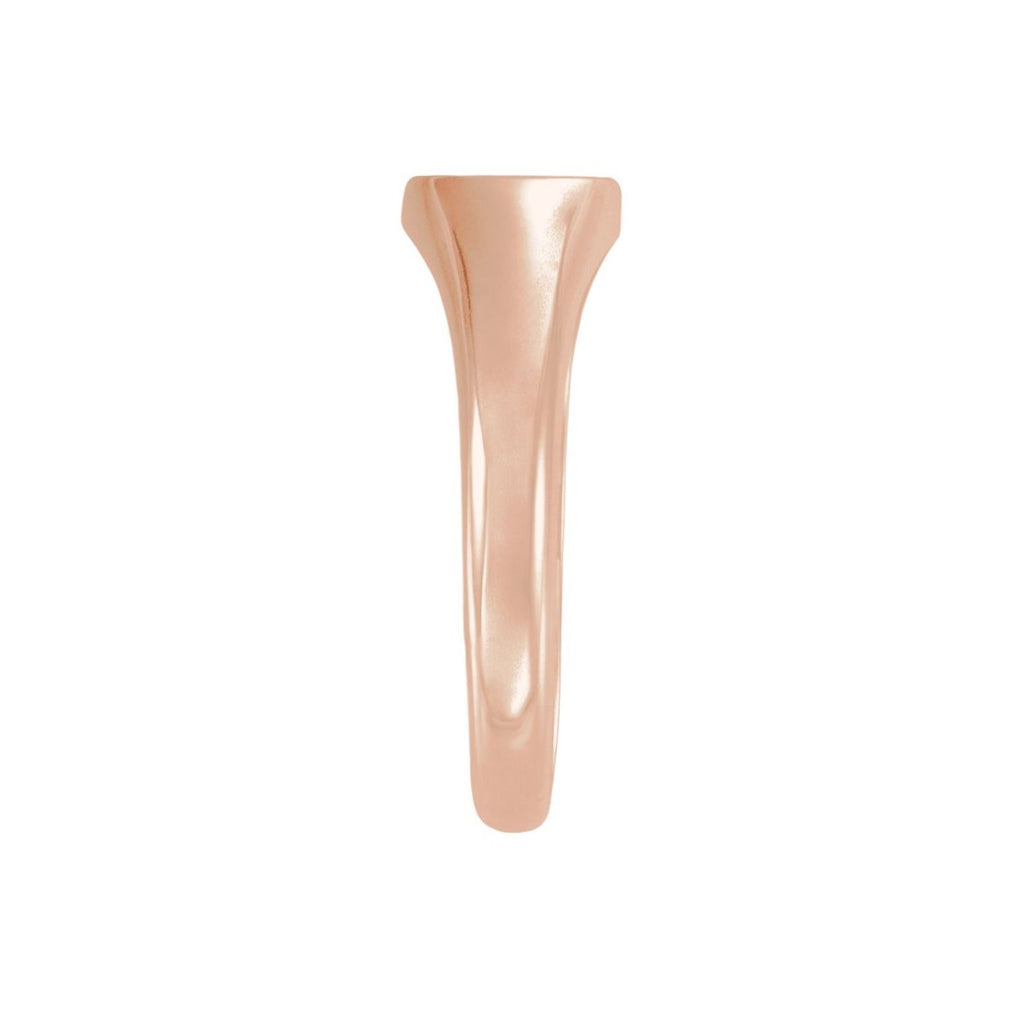 10x7 mm Oval Signet Ring in 14k rose gold