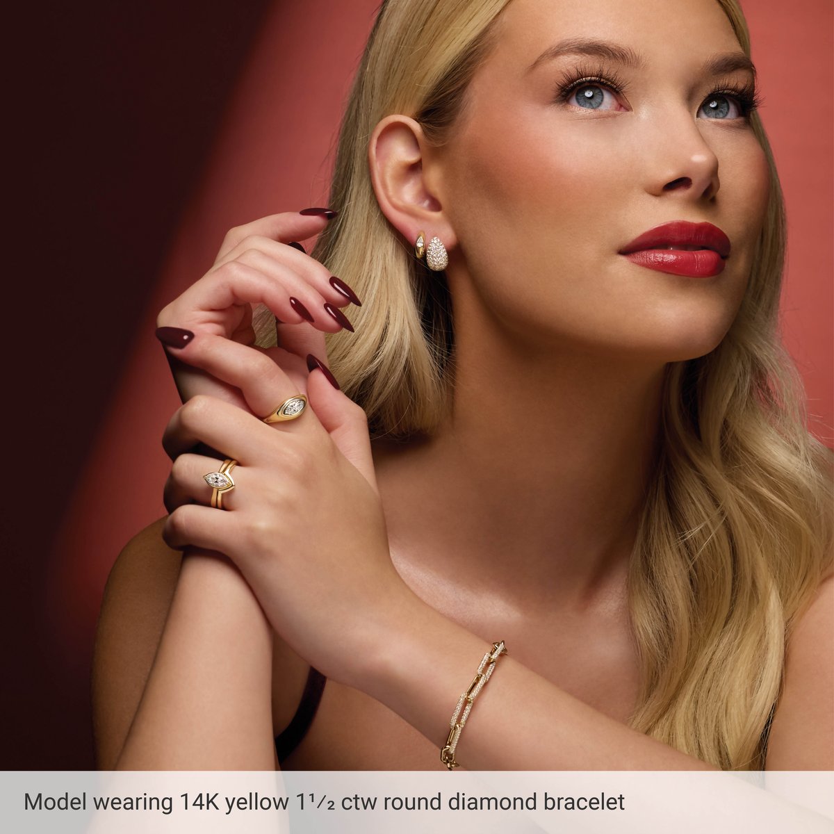 1 1/2 CTW Lab-Grown Diamond Paperclip-Style Bracelet