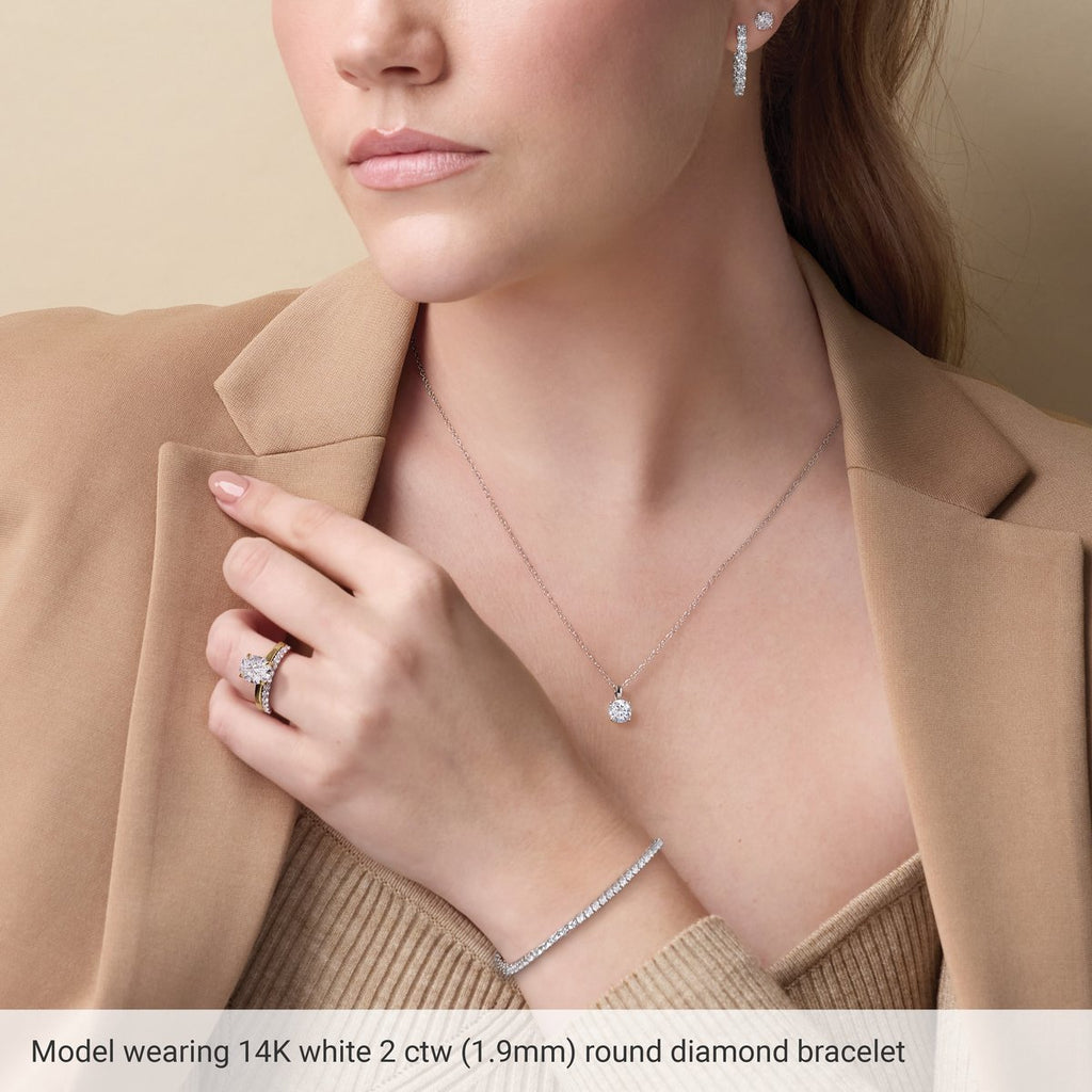 9 CTW Lab-Grown Diamond Line Bracelet