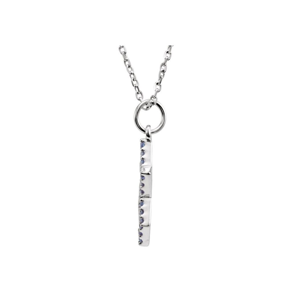 Natural Blue Sapphire Star Of David Necklace