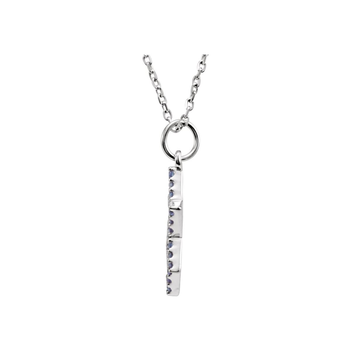 Natural Blue Sapphire Star Of David Necklace
