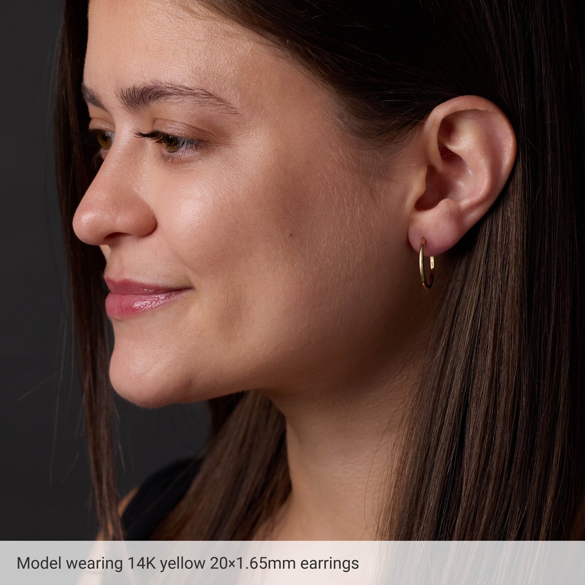 Hinged 12.5 mm Hoop Earring in 14k rose gold