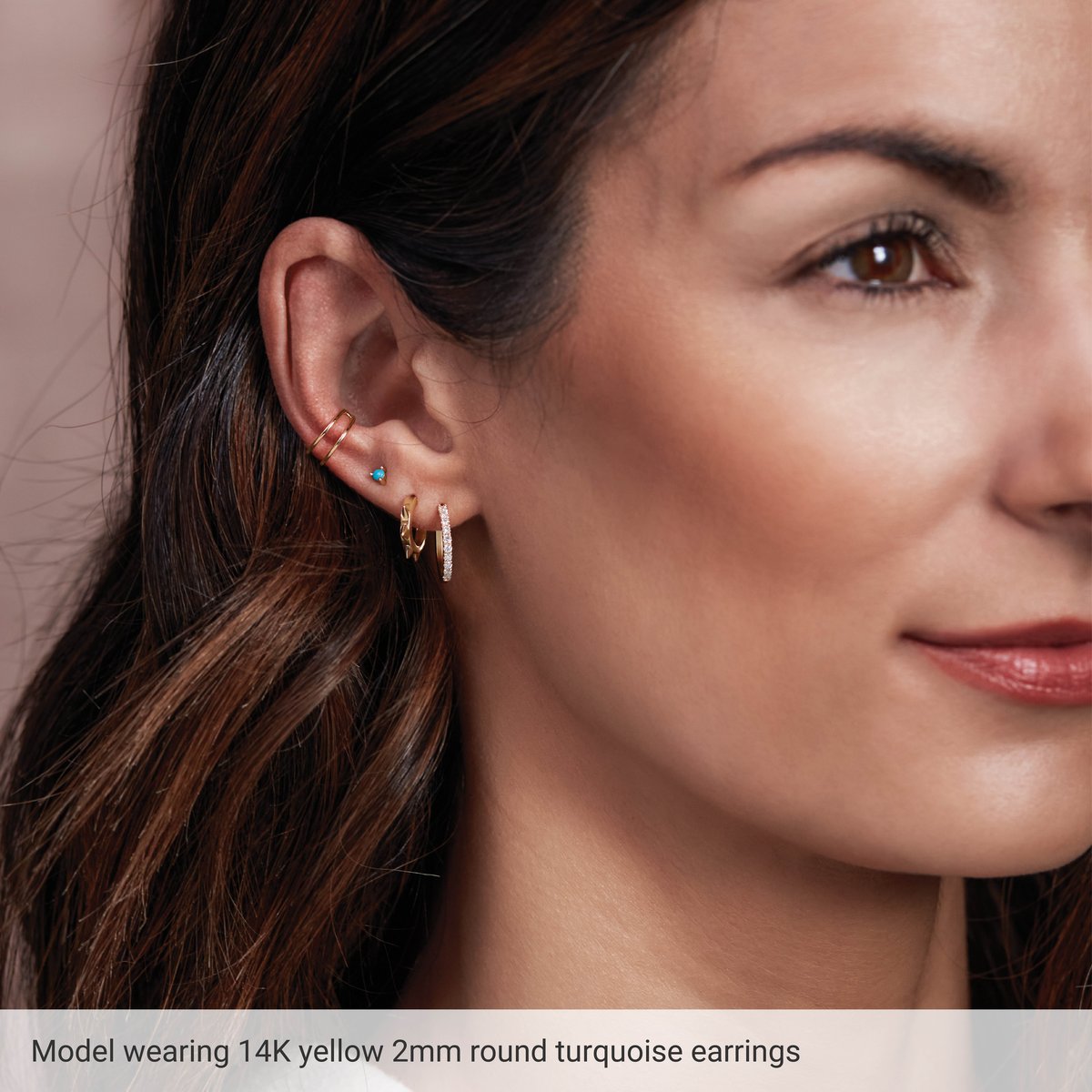 .04 CTW Rose-Cut Natural Diamond Earrings in 14k rose gold