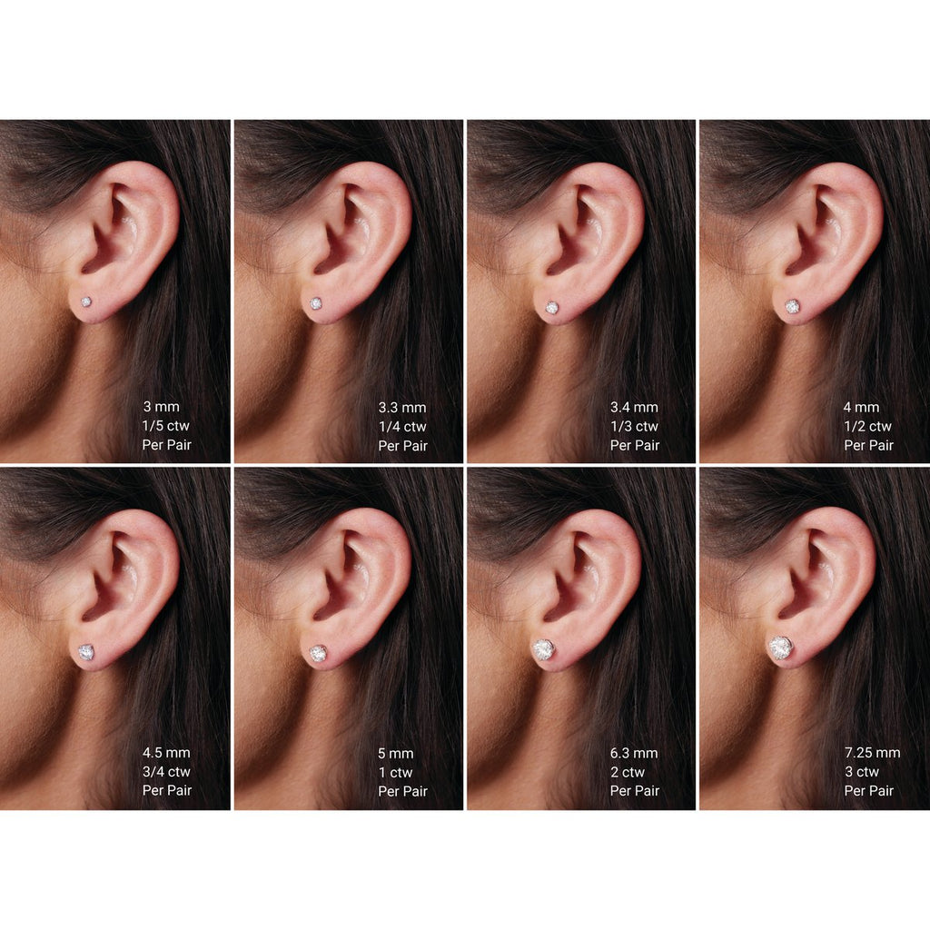 Natural Black Onyx Four-Prong Stud Earrings