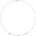 Natural Alexandrite 3-Station Necklace in 14k rose gold