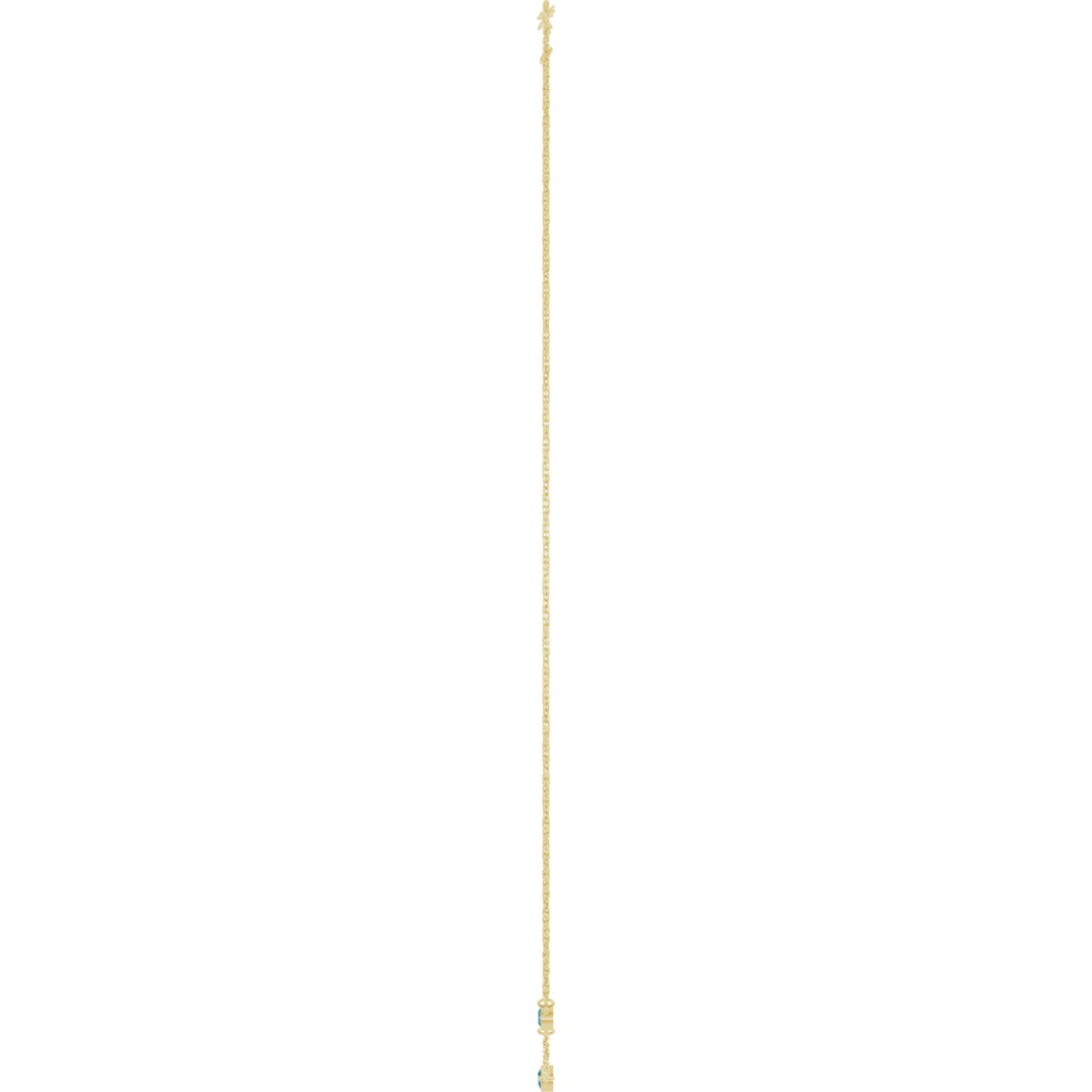 Natural Alexandrite 3-Station Necklace in 14k yellow gold
