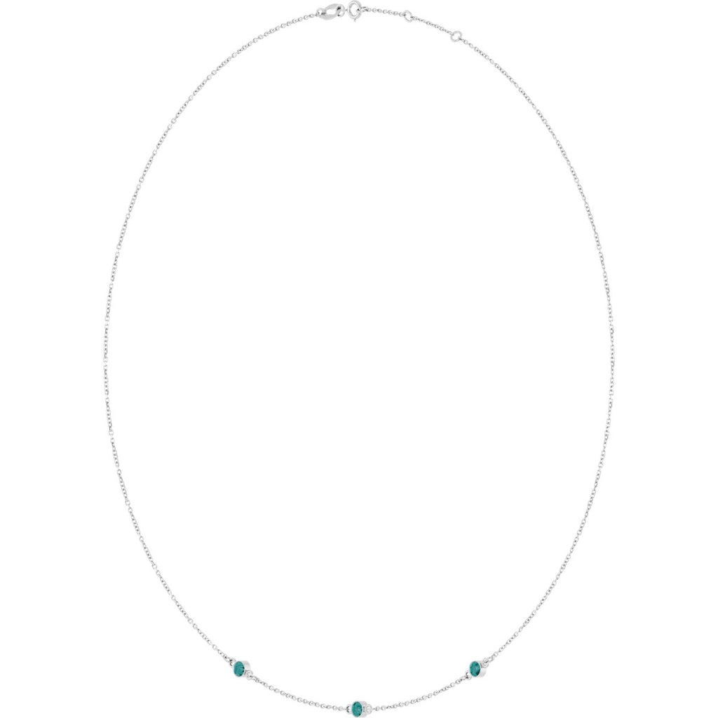Natural Alexandrite 3-Station Necklace