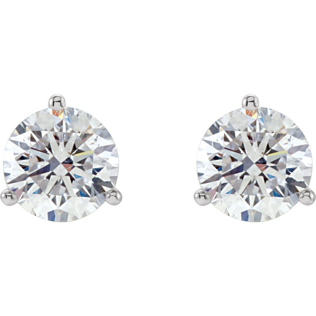 1 1/2 CTW Natural Diamond Stud Earrings in 14k white gold