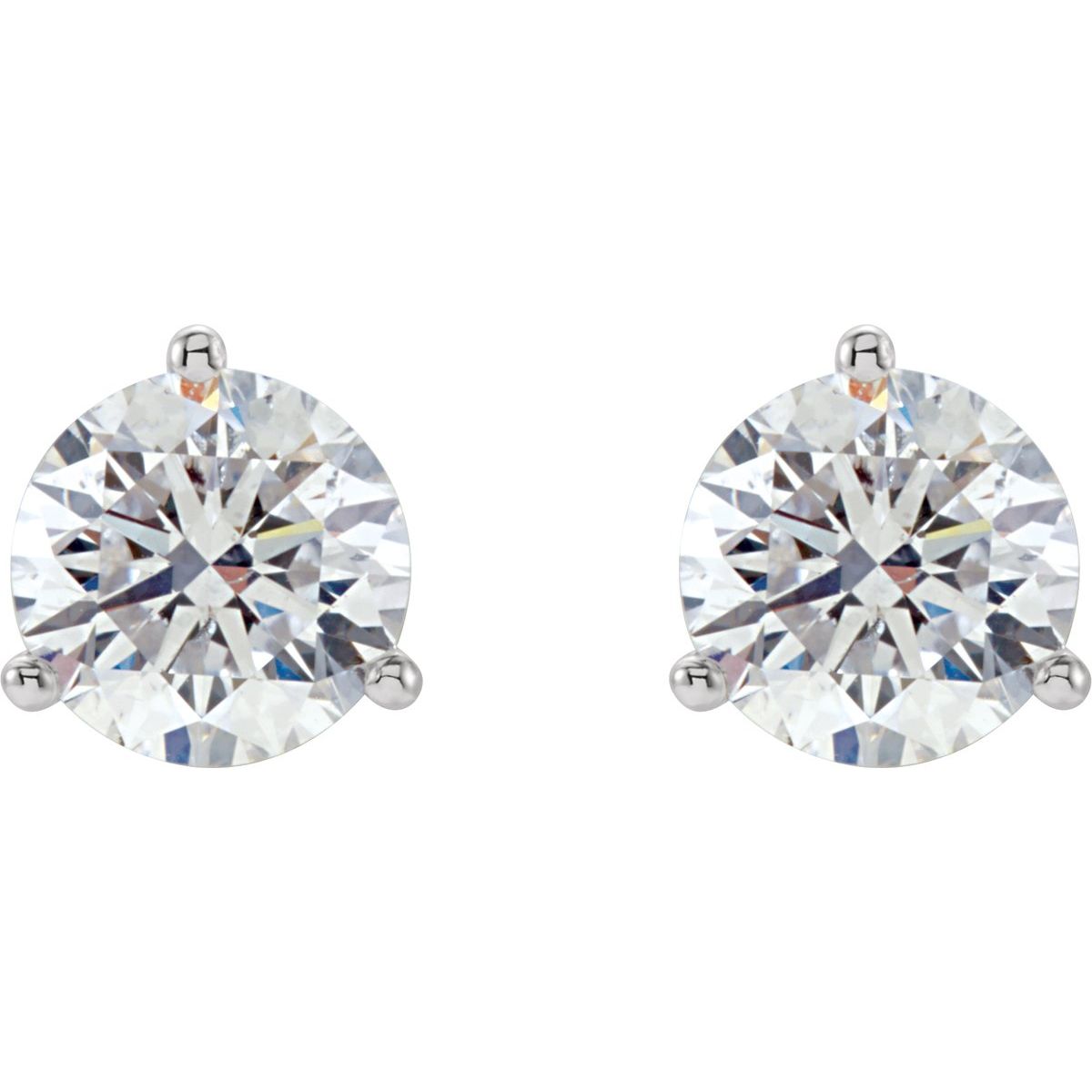 1 1/2 CTW Natural Diamond Stud Earrings in 14k white gold
