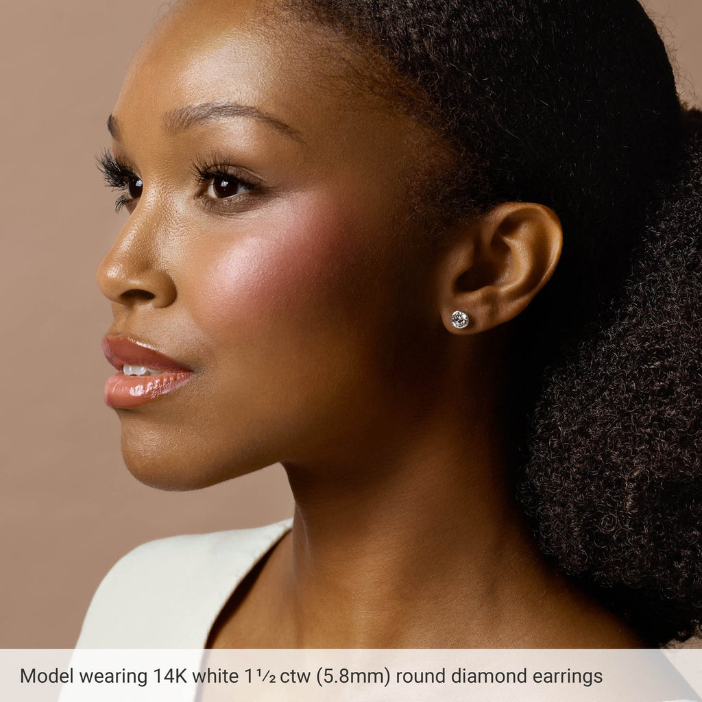 1 1/4 CTW Natural Diamond Cocktail-Style Earrings in 14k rose gold