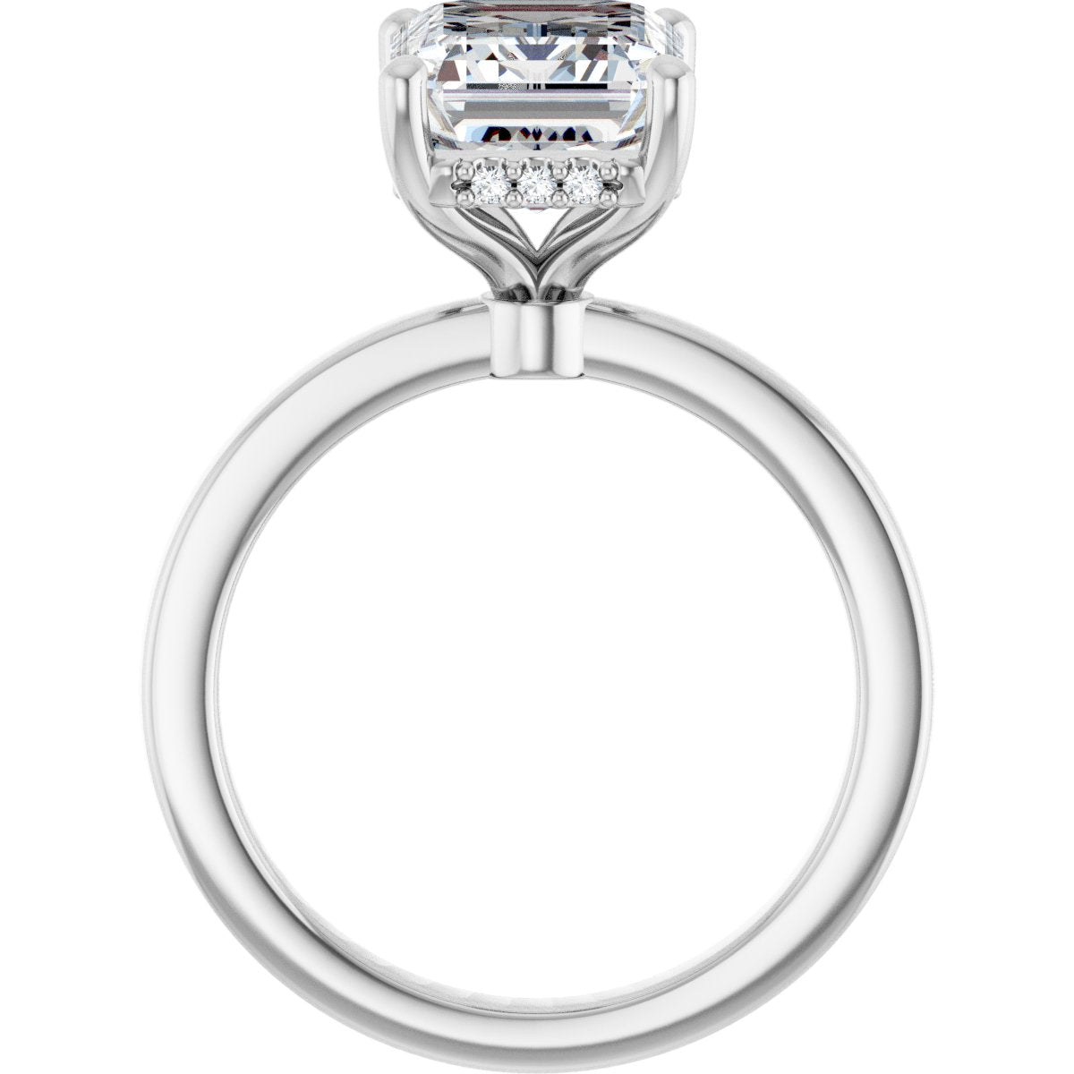 3 7/8 CTW Lab-Grown Diamond Engagement Ring in 14k white gold