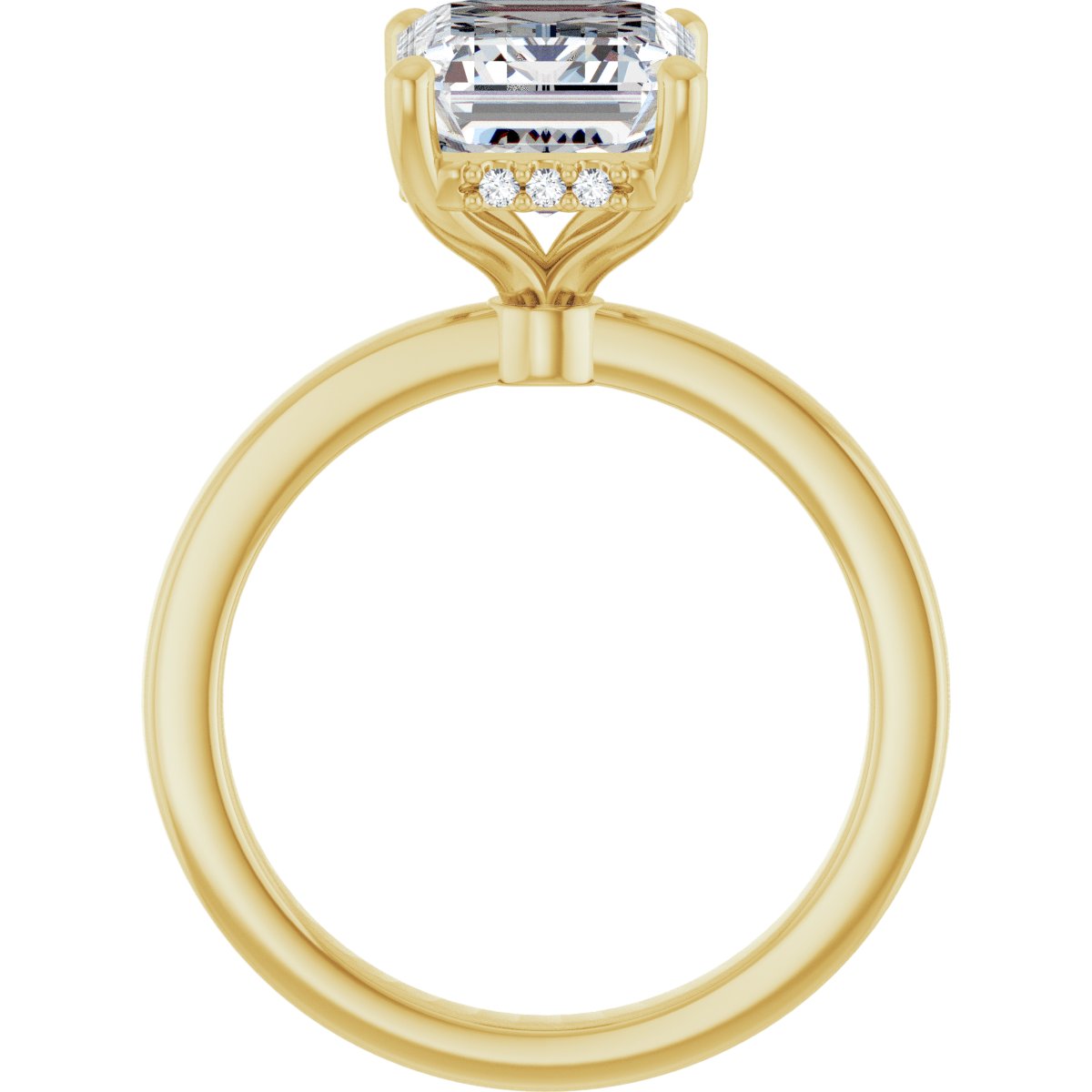 3 7/8 CTW Lab-Grown Diamond Engagement Ring in 14k yellow gold