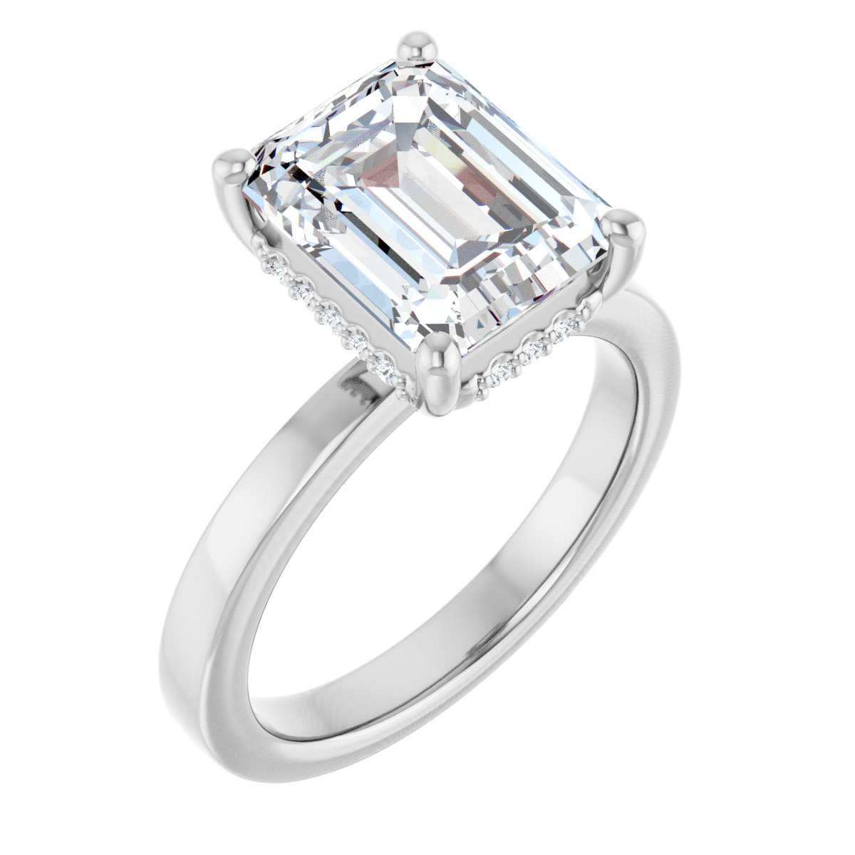 3 7/8 CTW Lab-Grown Diamond Engagement Ring in 14k white gold