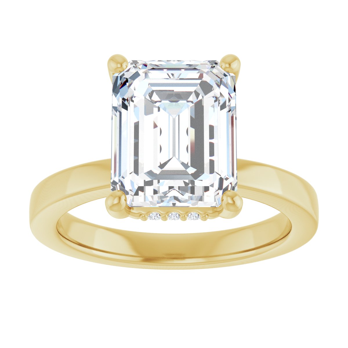 3 7/8 CTW Lab-Grown Diamond Engagement Ring in 14k yellow gold