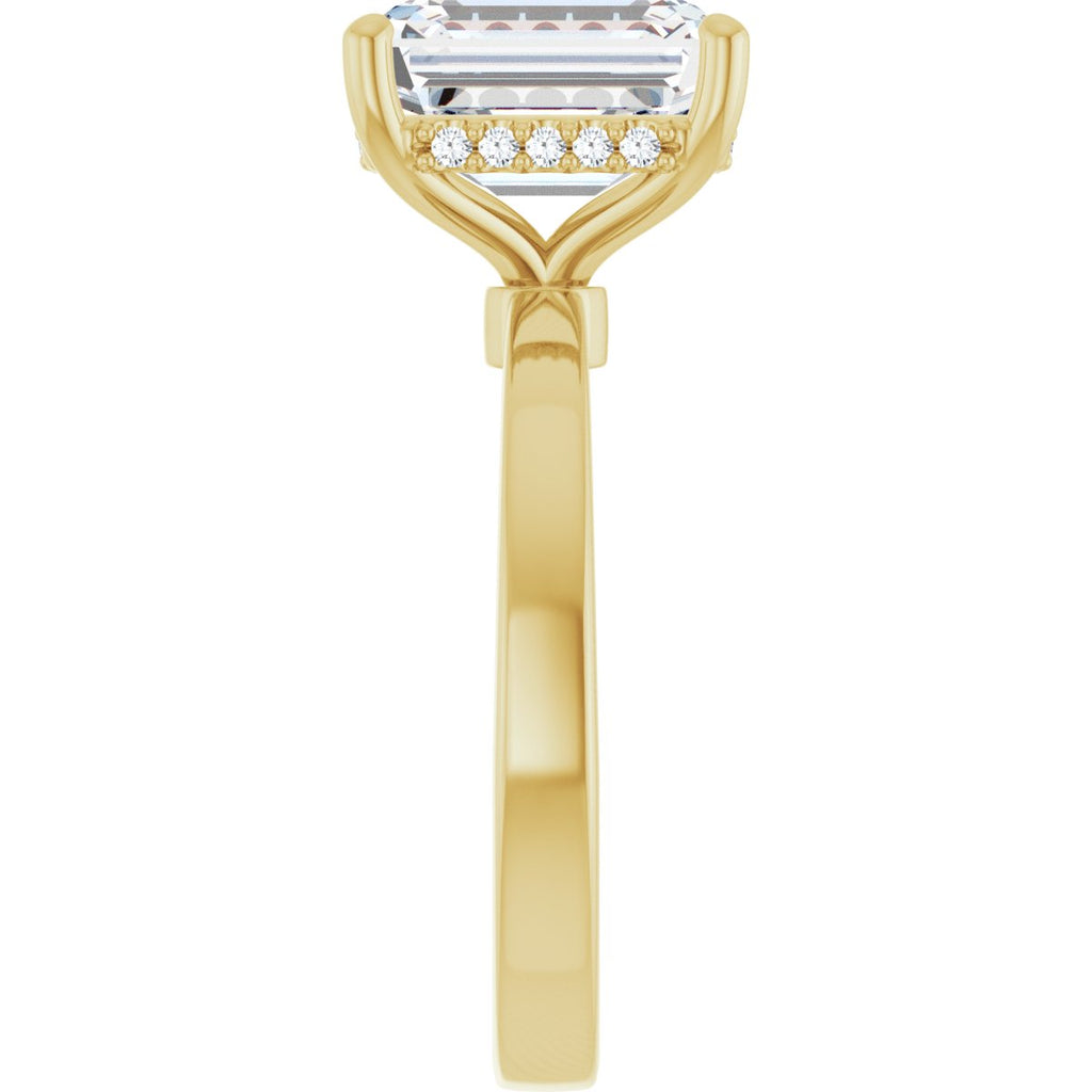 3 7/8 CTW Lab-Grown Diamond Engagement Ring in 14k yellow gold