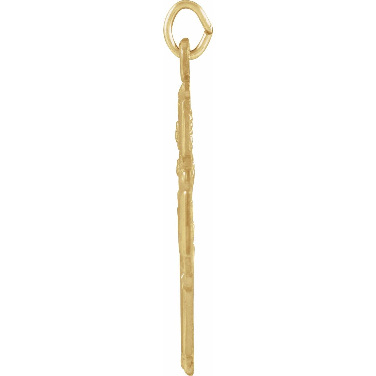 25x24 mm Four-Way Cross Medal in 14k yellow gold