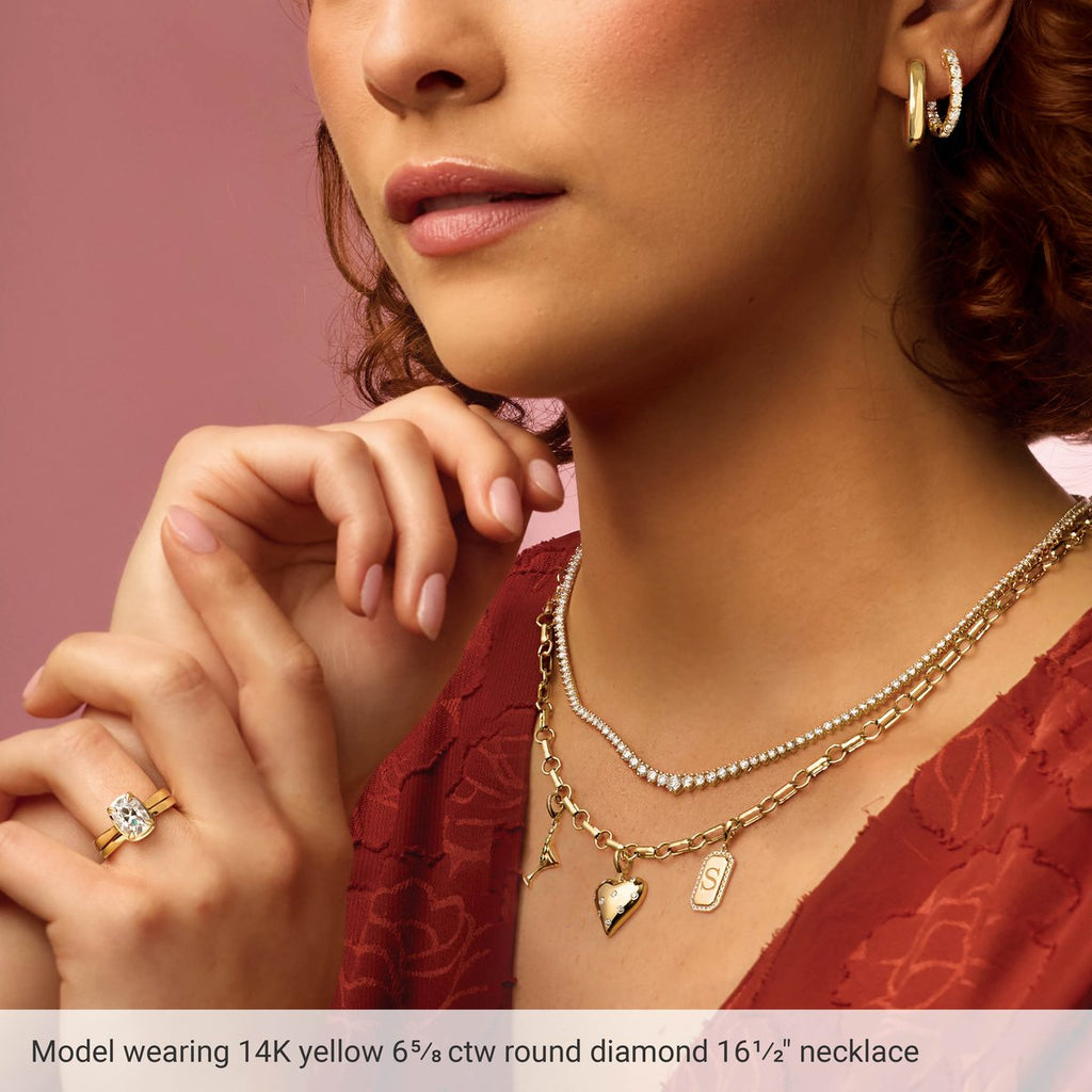 6 5/8 CTW Lab-Grown Diamond Line Necklace
