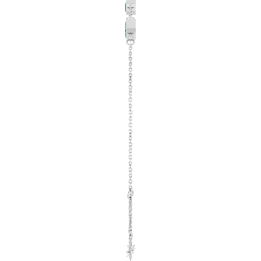 Lab-Grown Alexandrite Bezel-Set 3-Stone Bracelet in platinum