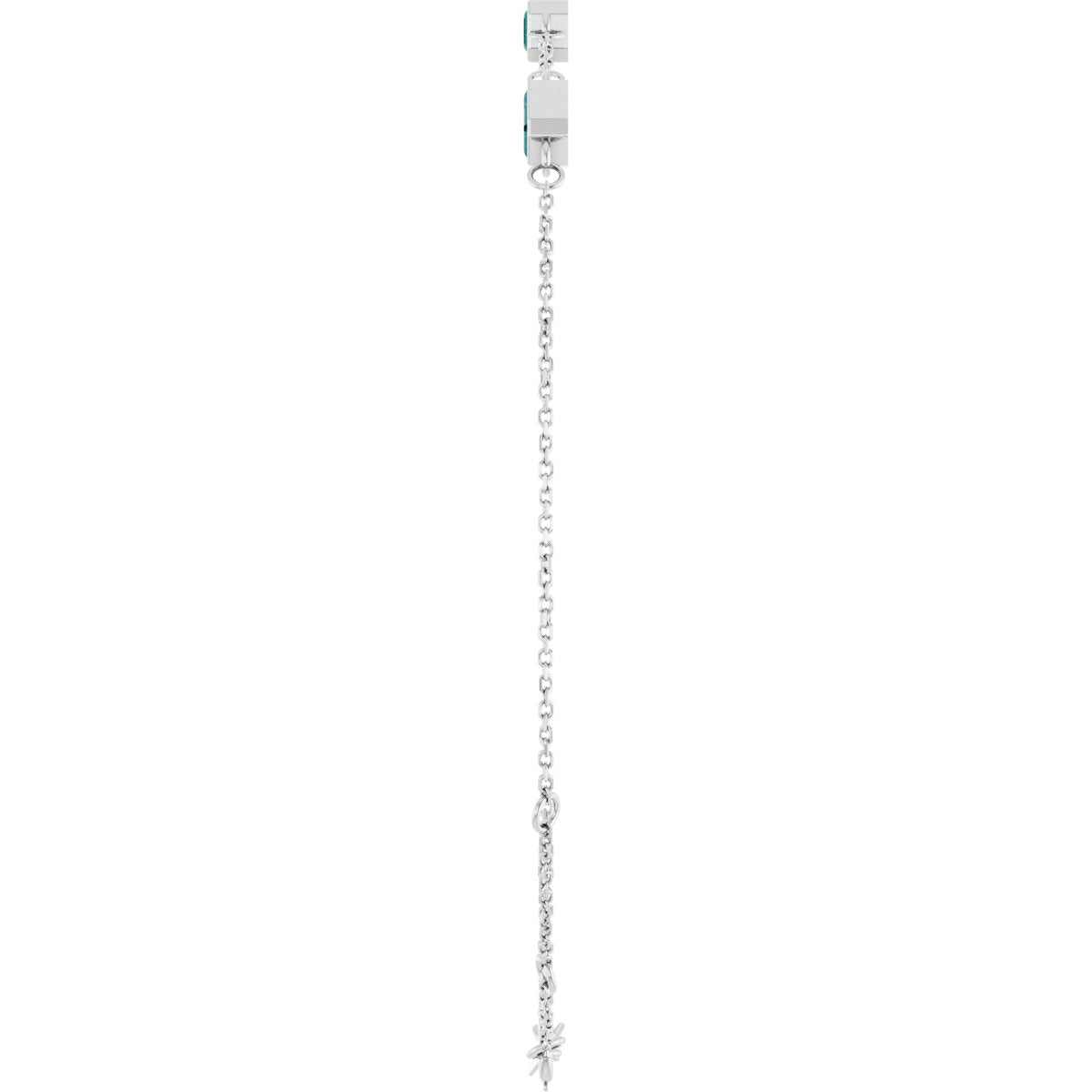 Lab-Grown Alexandrite Bezel-Set 3-Stone Bracelet in platinum