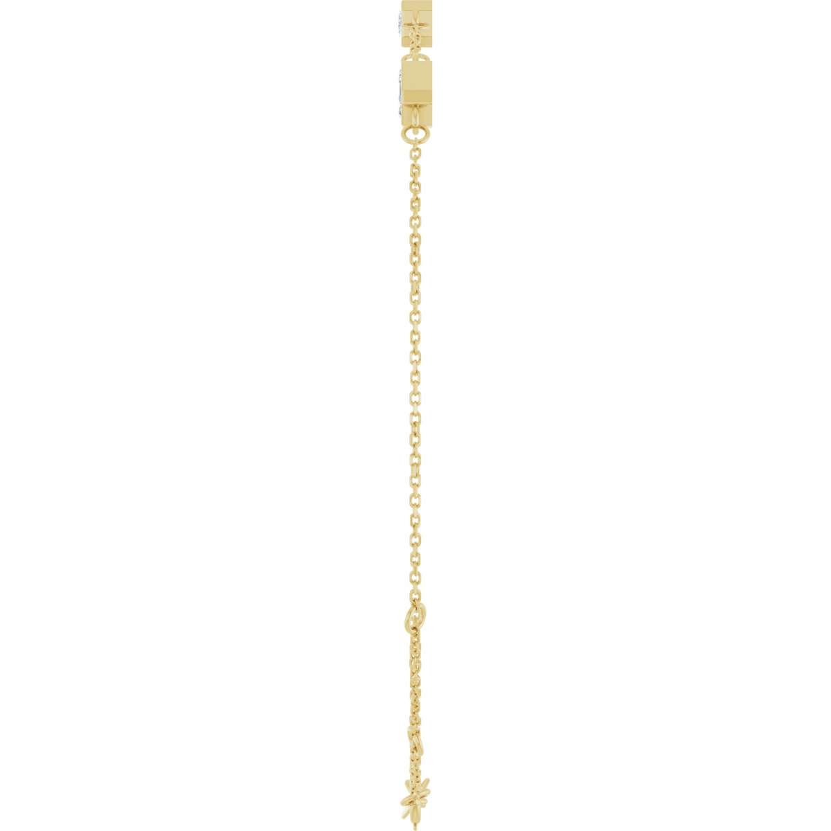 1 CTW Natural Diamond Bezel-Set 3-Stone Bracelet in 14k yellow gold