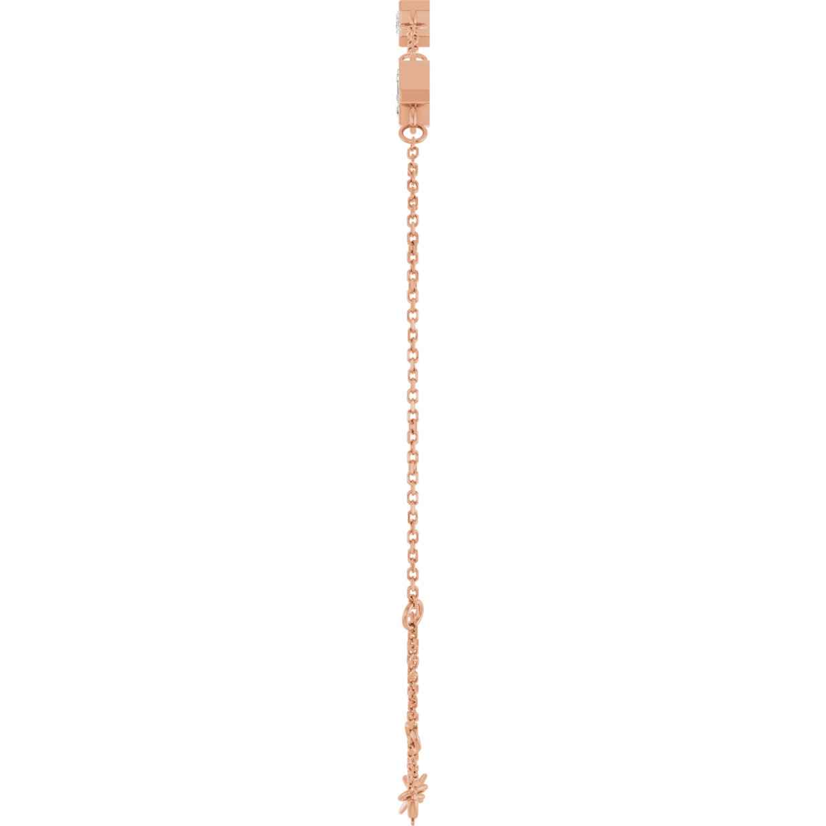 1 CTW Natural Diamond Bezel-Set 3-Stone Bracelet in 14k rose gold